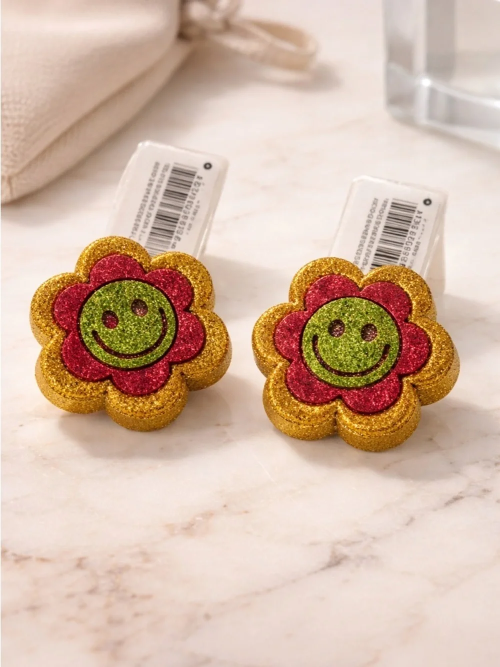 NWT Crocs Happy Daisy Glitter Jibbitz - Set of 2